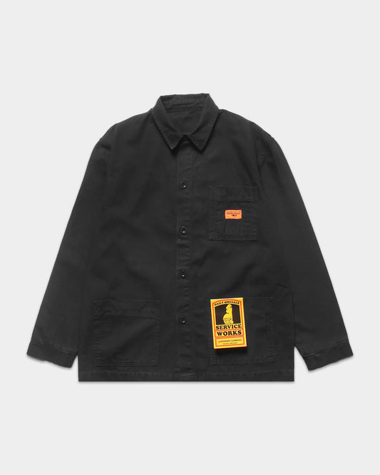 CANVAS COVERALL JACKET - black