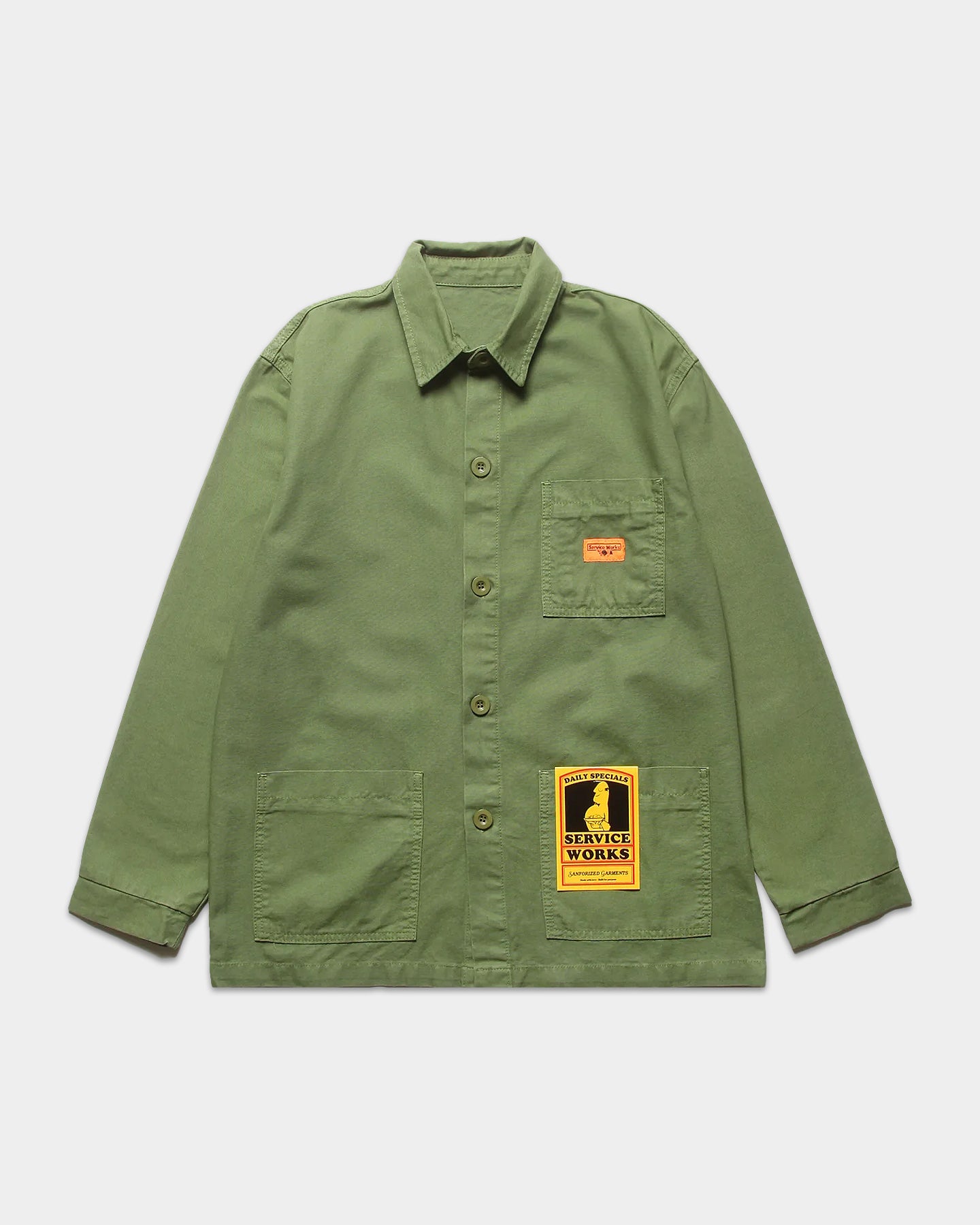 CANVAS COVERALL JACKET - olive