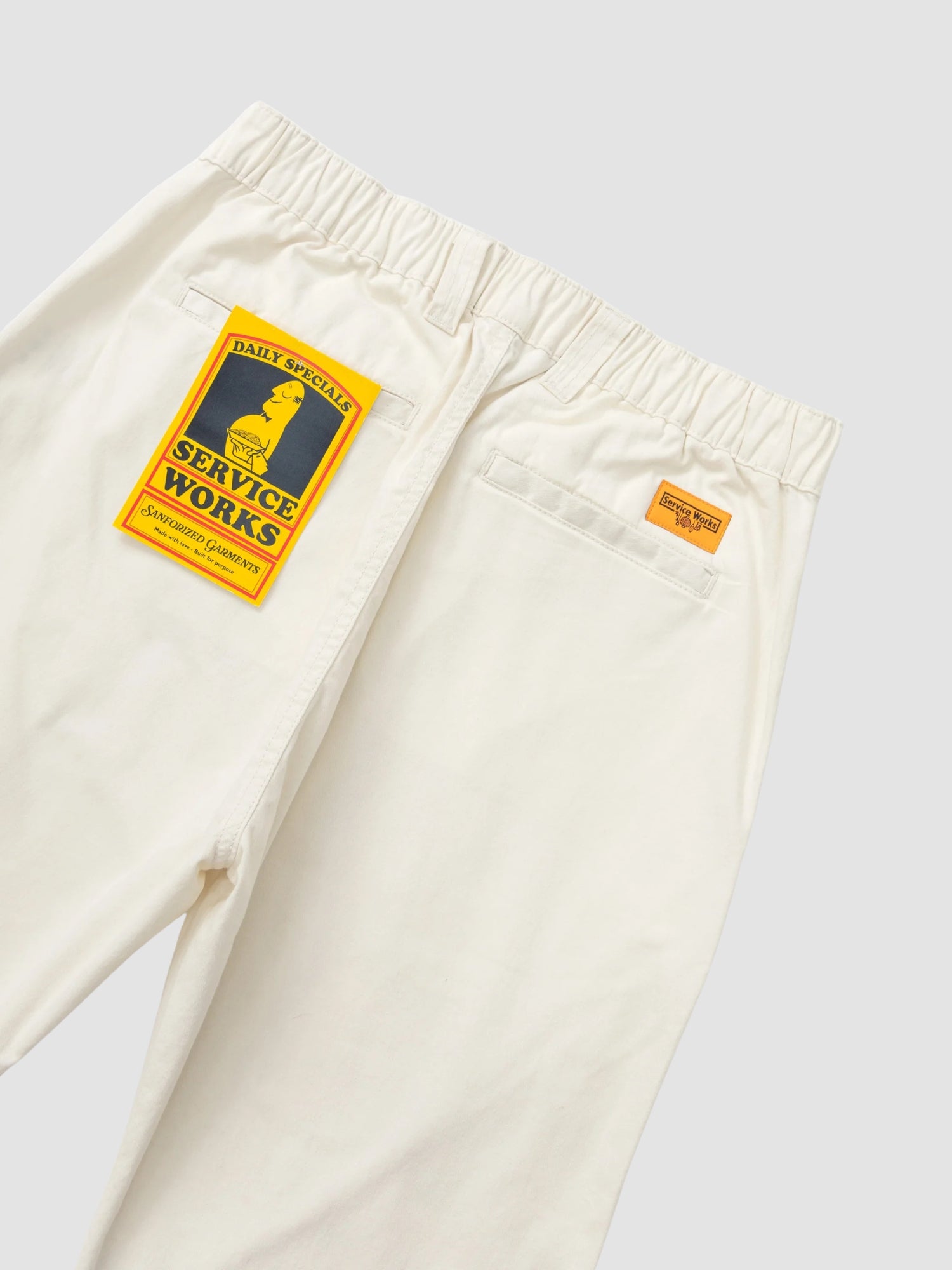 TWILL WAITER PANTS - offwhite