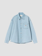 W' ALTA SHIRT JACKET - blue stone bleached