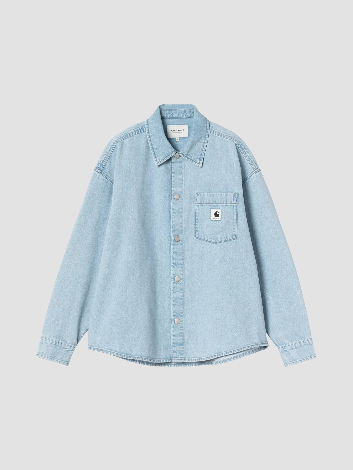 W' ALTA SHIRT JACKET - blue stone bleached