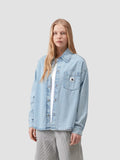 W' ALTA SHIRT JACKET - blue stone bleached