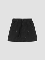 W' MAEVE DOUBLE KNEE SKIRT - black stone washed