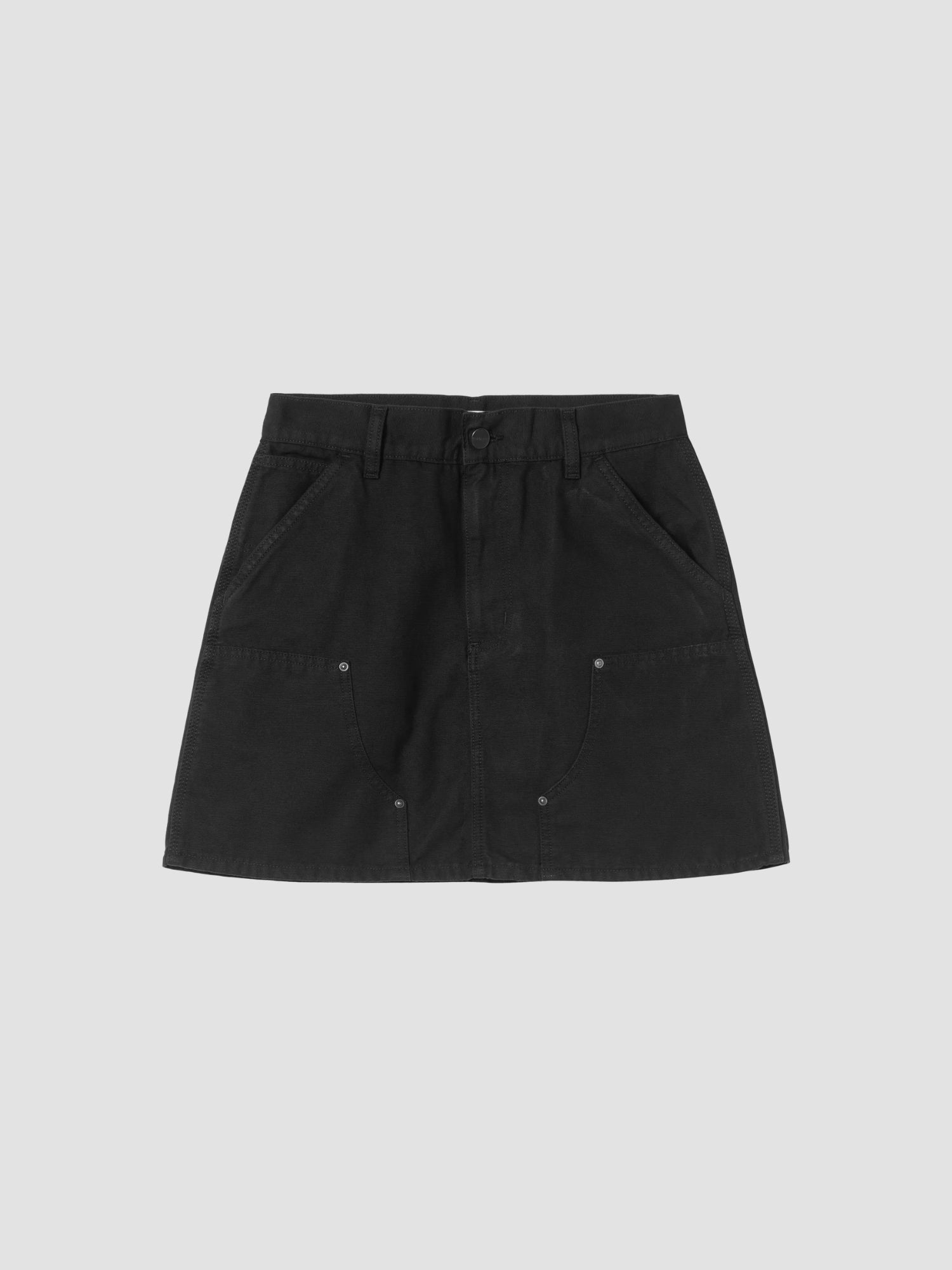 W' MAEVE DOUBLE KNEE SKIRT - black stone washed