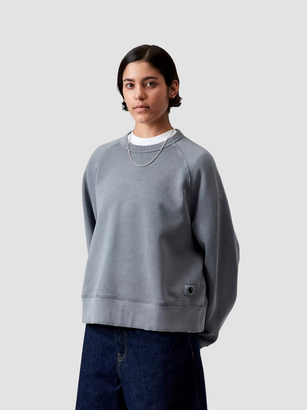 W' TORION SWEAT - office blue grind wash