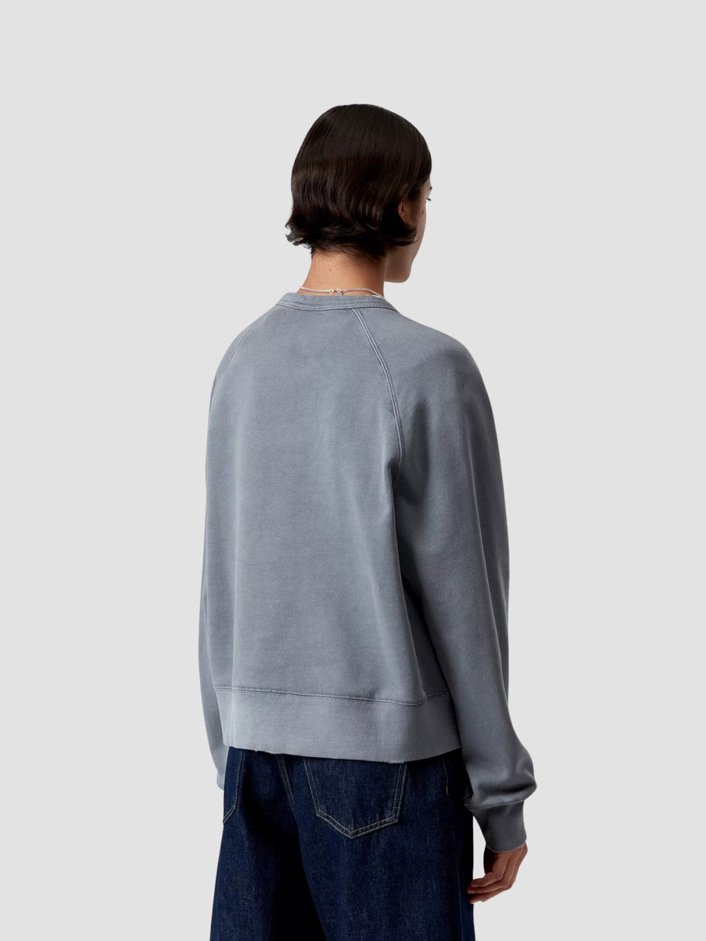 W' TORION SWEAT - office blue grind wash