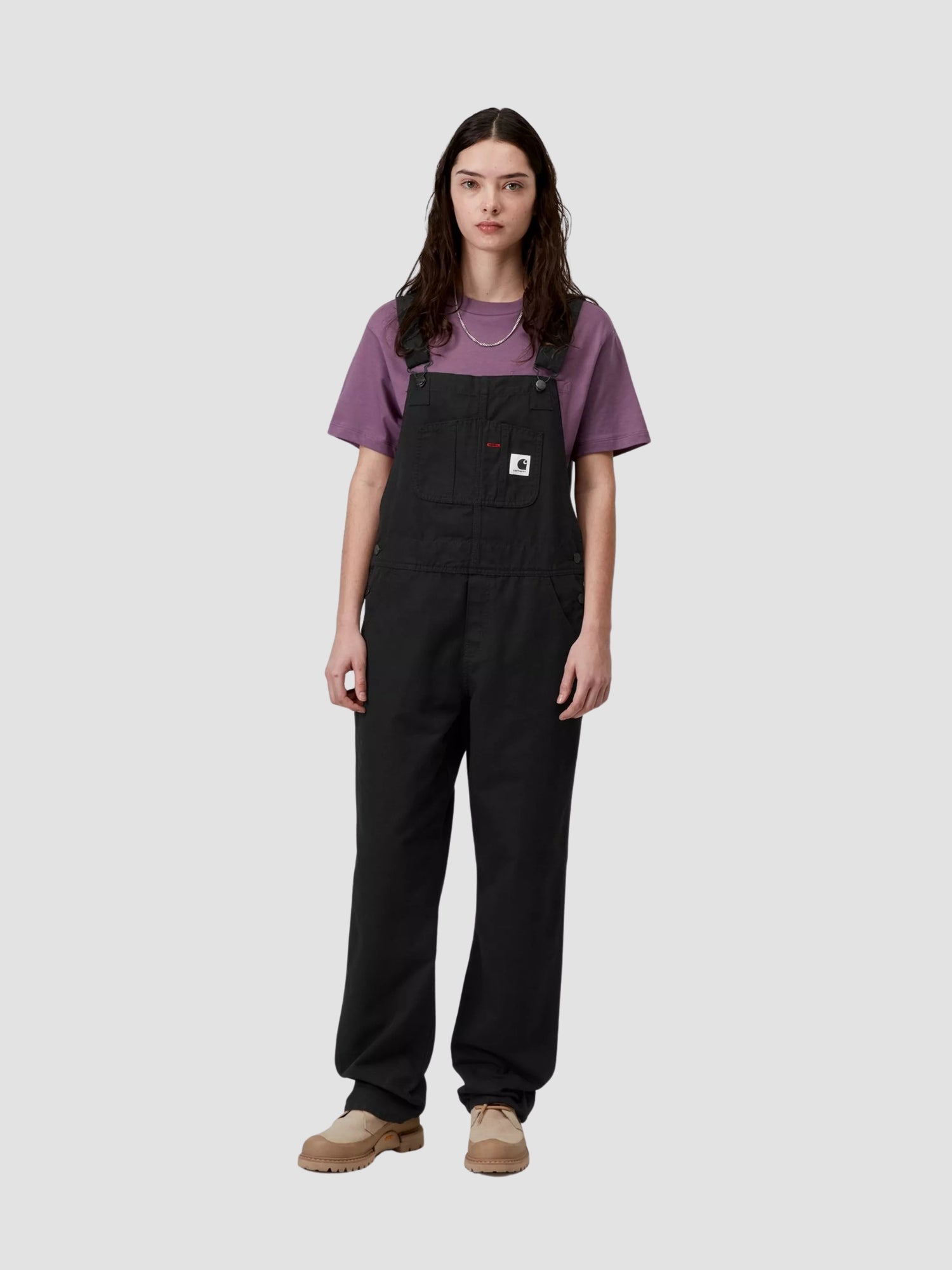 W' BIB OVERALL STRAIGHT - black rinsed