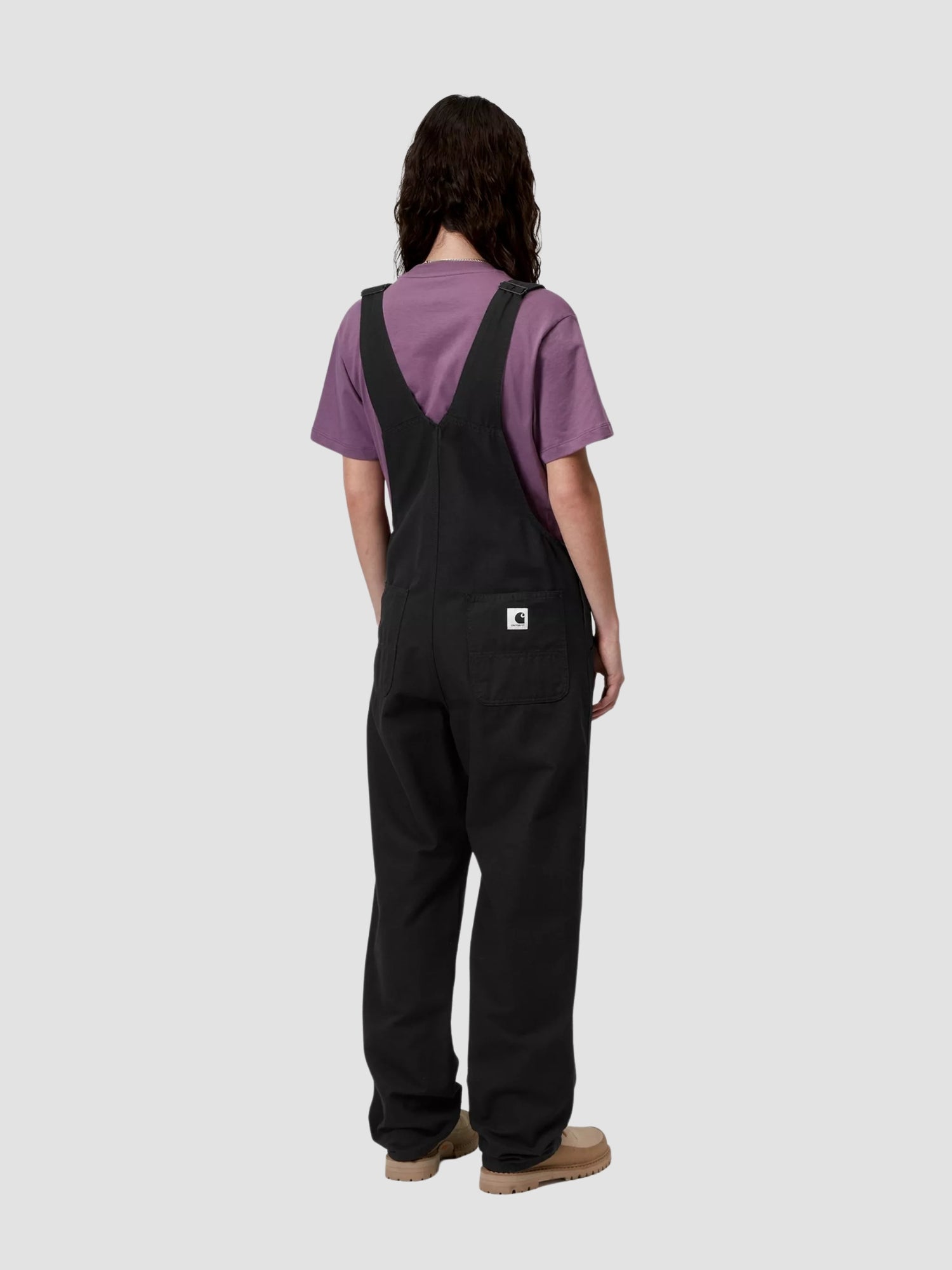 W' BIB OVERALL STRAIGHT - black rinsed