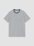 S/S EZRA POCKET T-SHIRT - cozy blue/wax