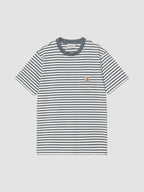 S/S EZRA POCKET T-SHIRT - cozy blue/wax