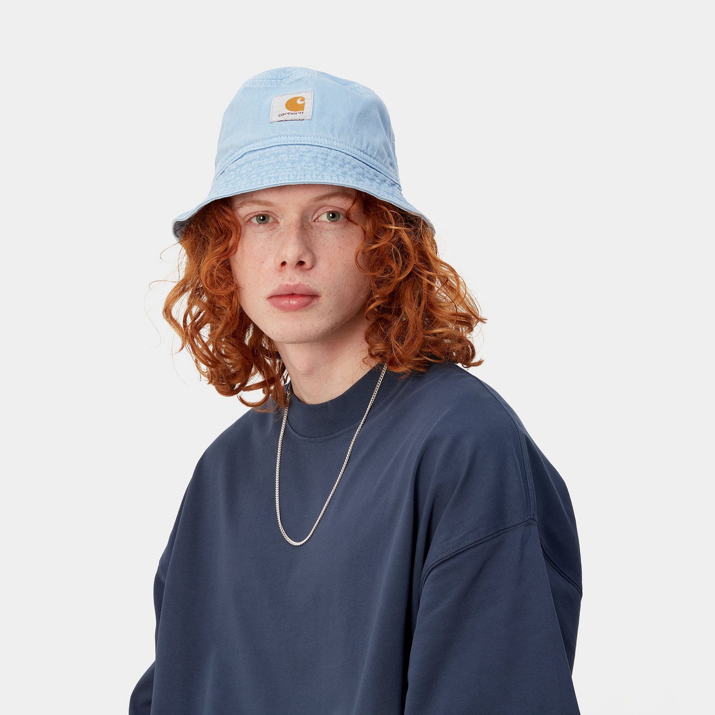GARRISON BUCKET HAT - frosted blue stone dyed