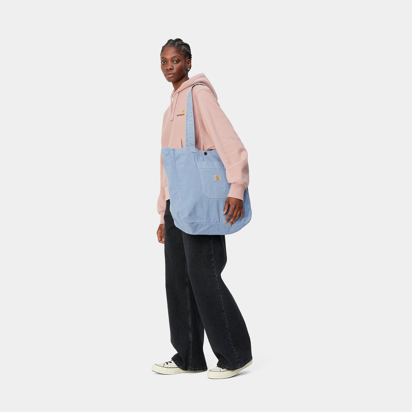 GARRISON TOTE - frosted blue stone dyed