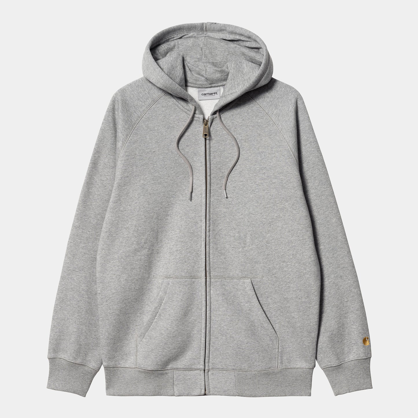 HOODED CHASE JACKET - grey heather/gold