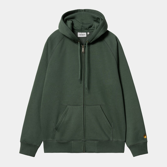 HOODED CHASE JACKET - sycamore tree/gold