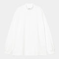 L/S SCRIPT MOCKNECK T-SHIRT - white