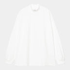 L/S SCRIPT MOCKNECK T-SHIRT - white