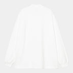 L/S SCRIPT MOCKNECK T-SHIRT - white