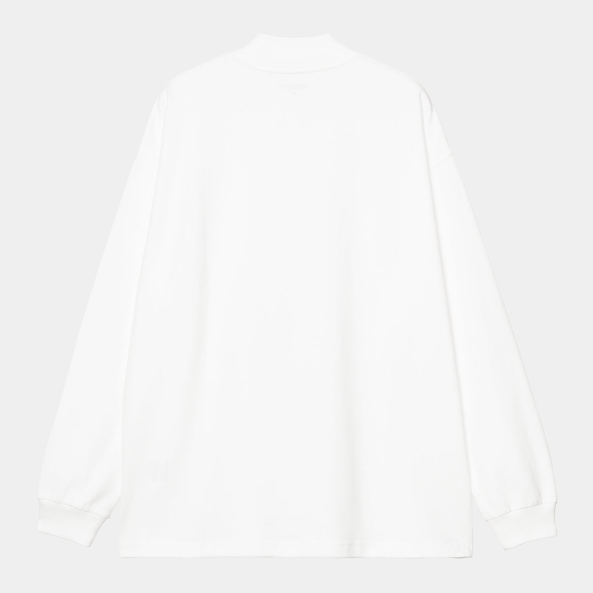 L/S SCRIPT MOCKNECK T-SHIRT - white