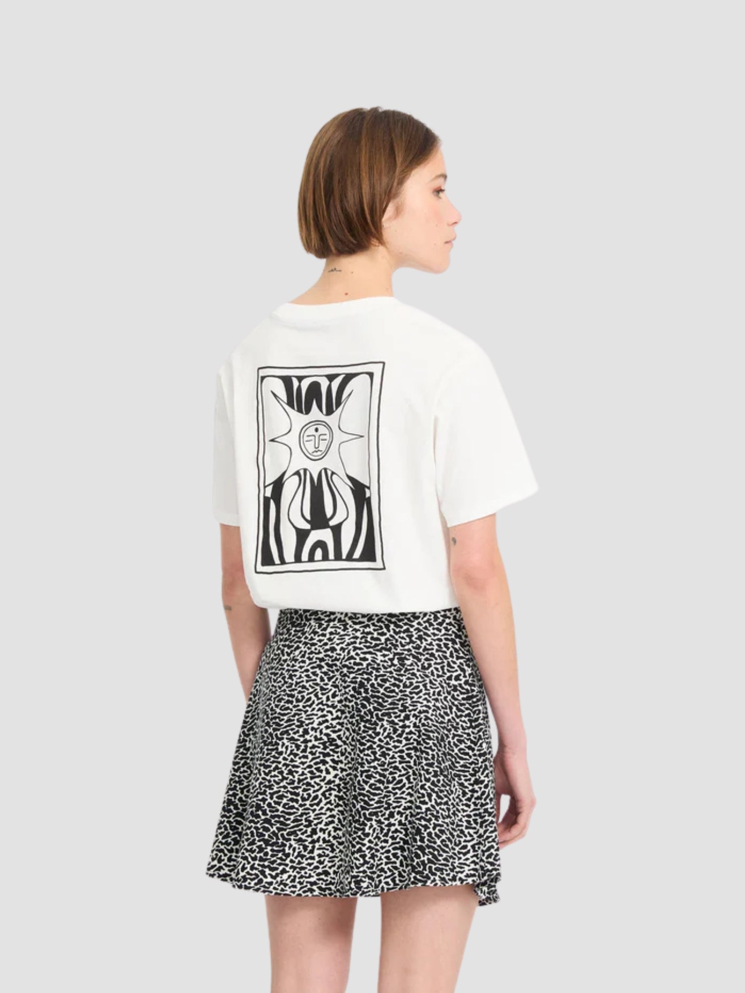 RAWLY SKIRT - black/white