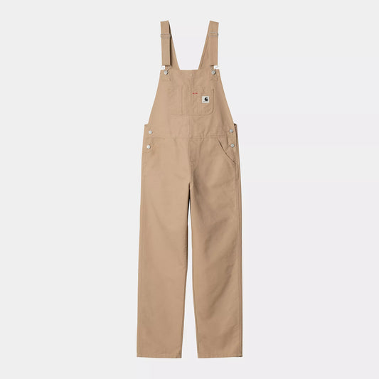 W' BIB OVERALL STRAIGHT - dusty h brown rinsed