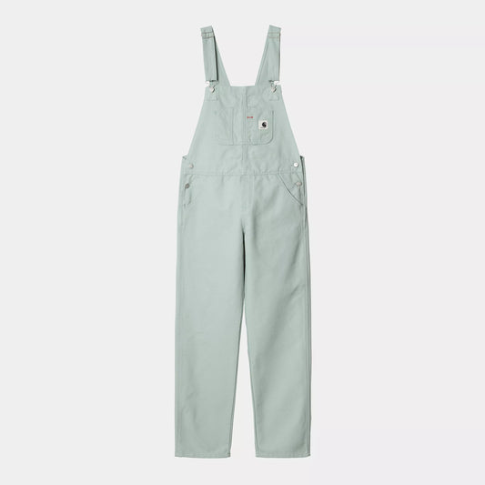 W' BIB OVERALL STRAIGHT - frosted green rinsed