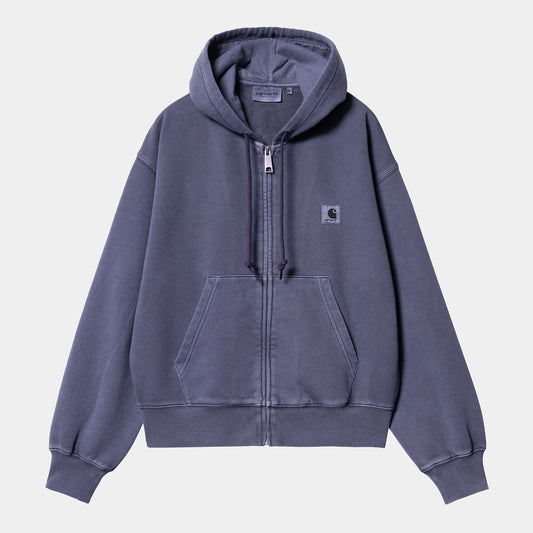 W' HOODED NELSON JACKET - aura garment dyed