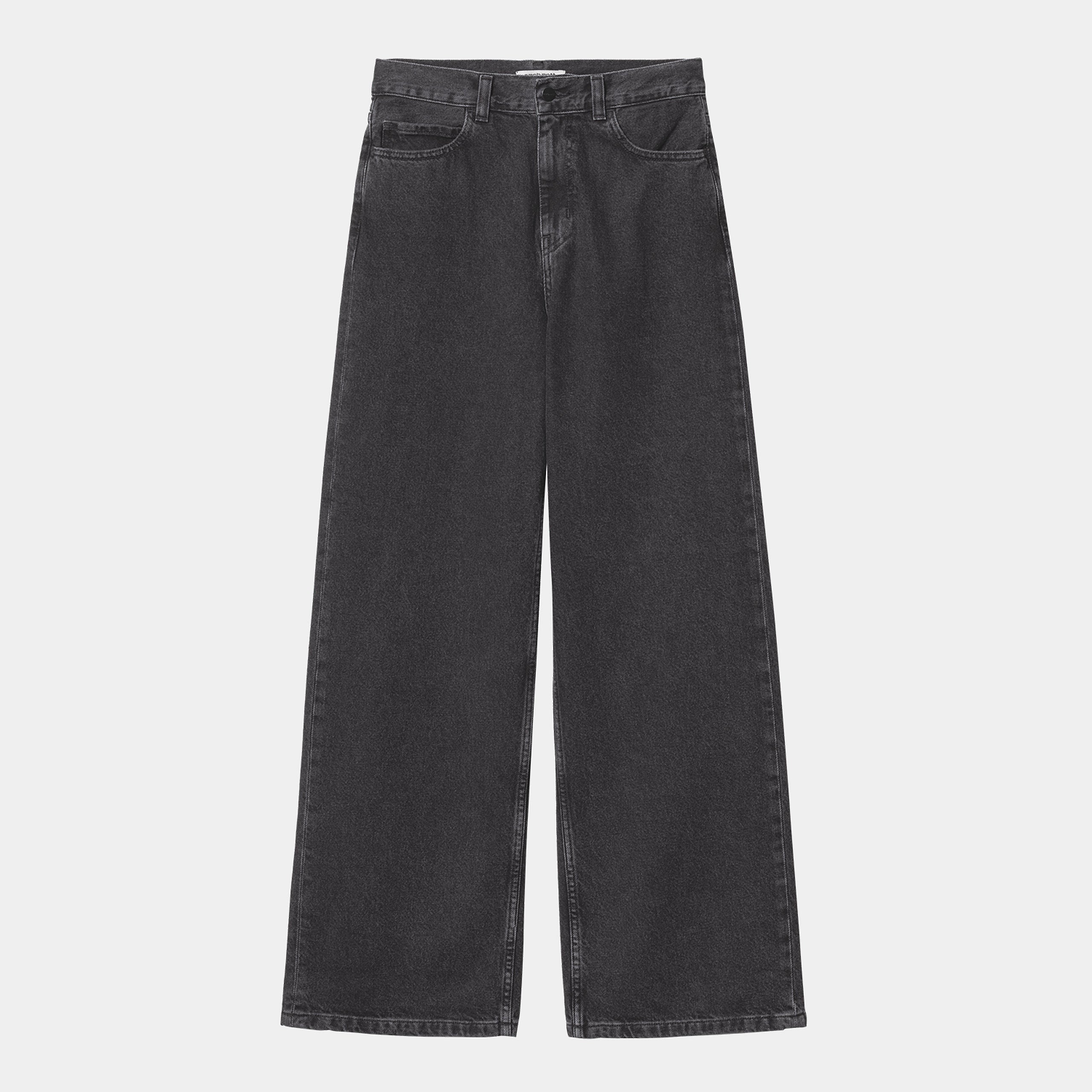 W' JANE PANT - black heavy stone wash