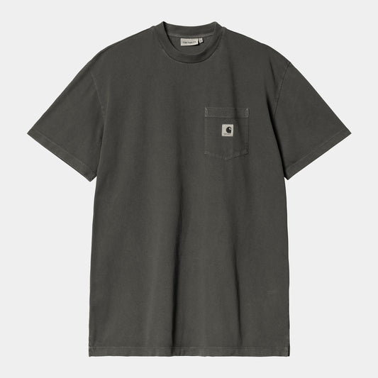 W' S/S NELSON GRAND T-SHIRT - charcoal garment dyed